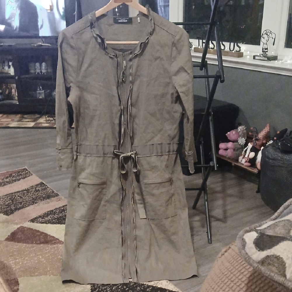 Nordstrom Green Dress with Utility Design